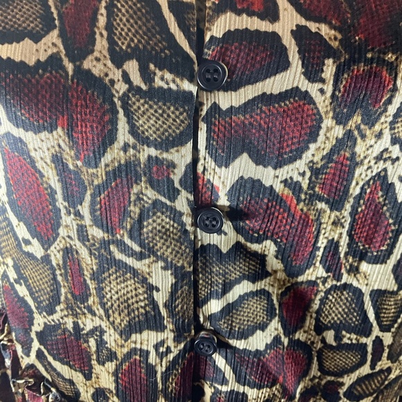 “ZARA” Snakeskin print rouched detail dress. - Picture 8 of 8